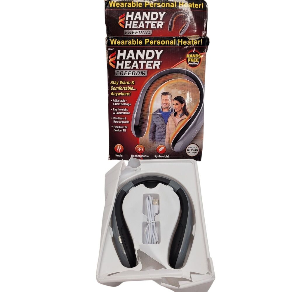 Handy Heater Freedom Personal Wearable Neck Heater USB Rechargeable- 4 Settings